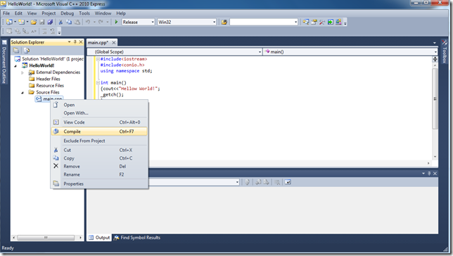 Right Click and Compile.