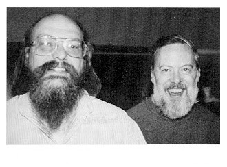 Ken Thompson (L)and Dennis Ritchie(R) ,creators of UNIX.