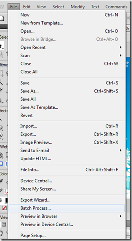 Click on Batch Process