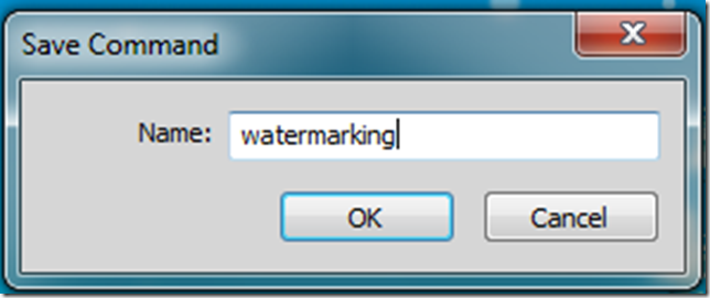 Saving the Watermarking Command
