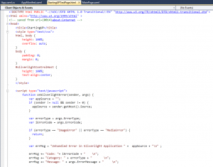 Silverlight App TestPage