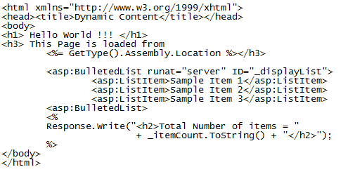 ASP.NET Server Side Controls