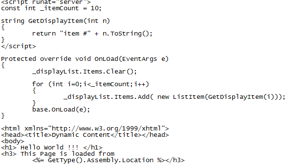ASP.NET Server Side Controls