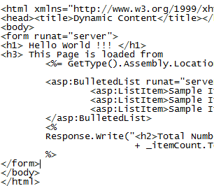 ASP.NET Server Side Controls