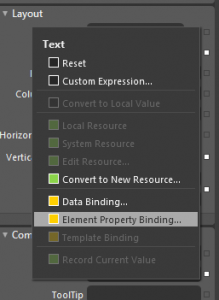 Expression Blend 4 : Element Property Binding Two Way