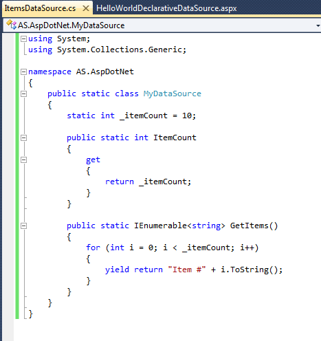 ASP.NET Declarative Data Binding