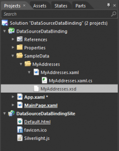Expression Blend 4 : Sample Data Folder