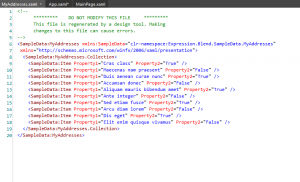 Expression Blend 4 : Sample Data xaml