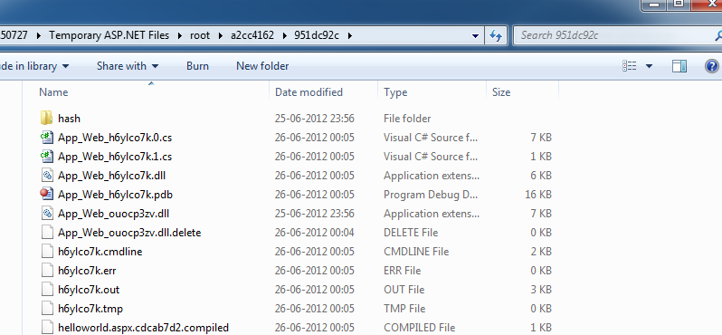 Temporary ASP.NET Files Directory