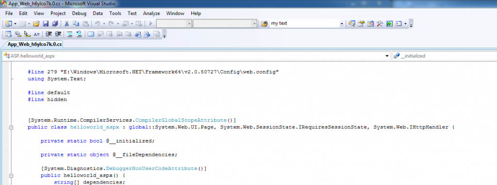 ASP.NET generated Code file