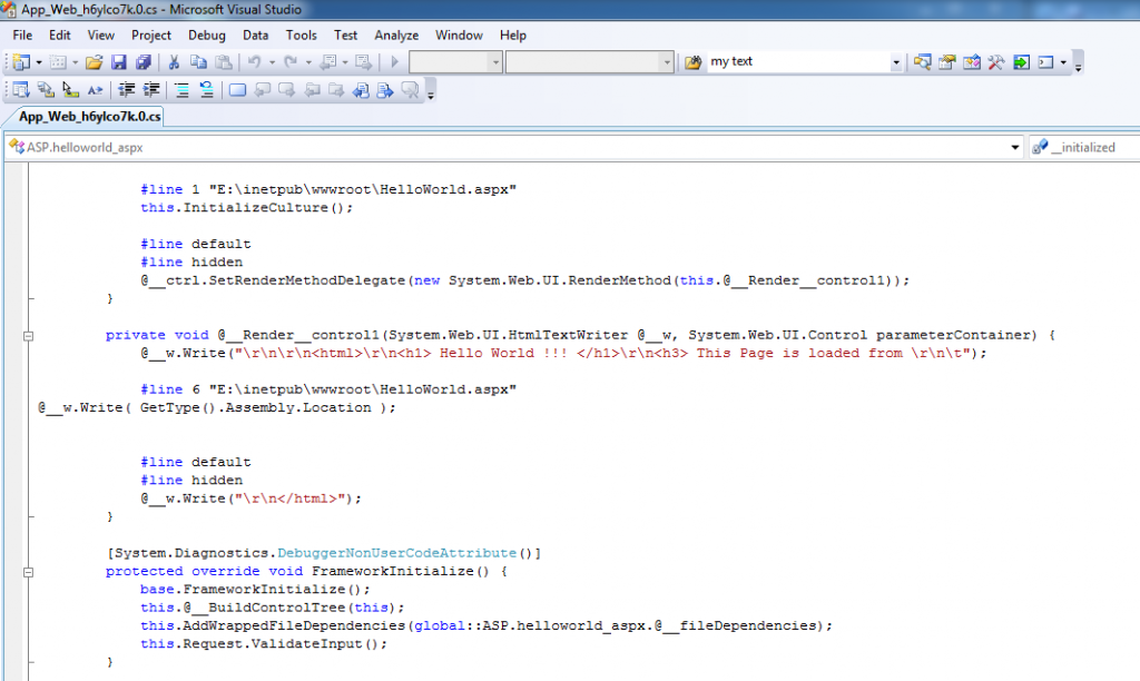 ASP.NET generated Code file