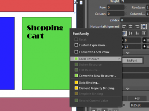Expression Blend 4 : Font Family Resource