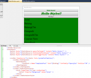 Items Container Style