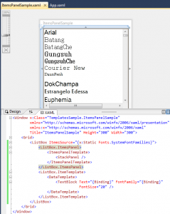 WPF ItemsPanelTemplate
