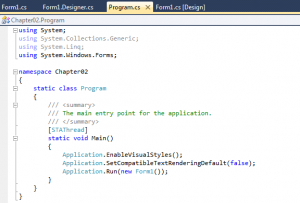 Visual Studio Tabbed View