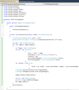 WPF Multi Page XPS