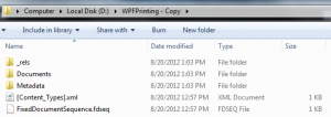 WPF XPS Directory Structure