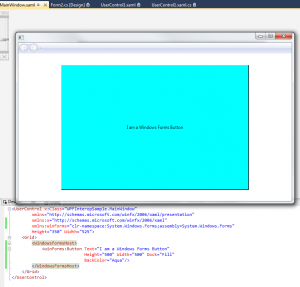 Windows Form inside WPF
