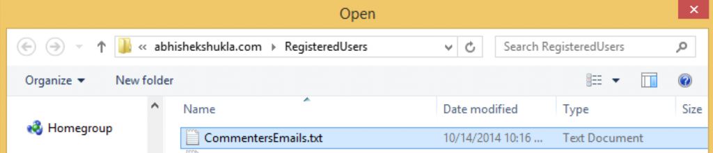 Select Emails To Verify