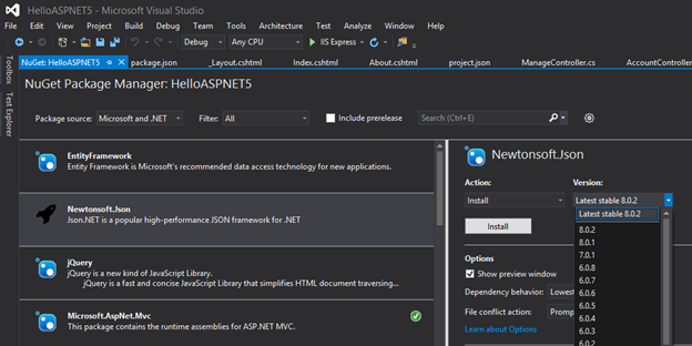 Manage Nuget Packages