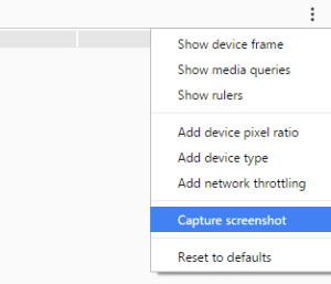 a picture showing where to find the Capture Screenshot option