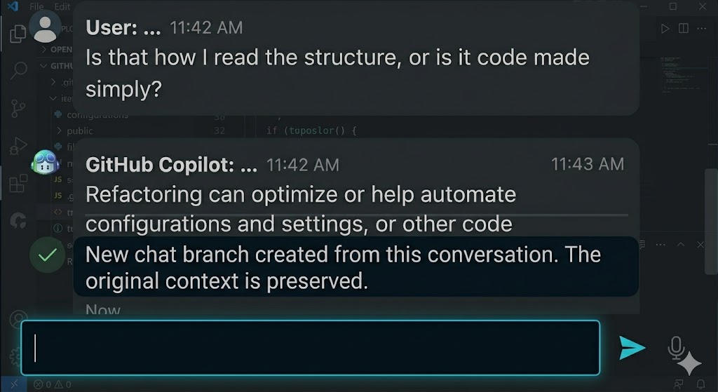 Confirmation after fork is executed